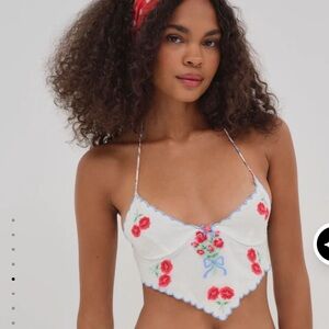 NWT For Love & Lemons Forget-Me-Not halter top